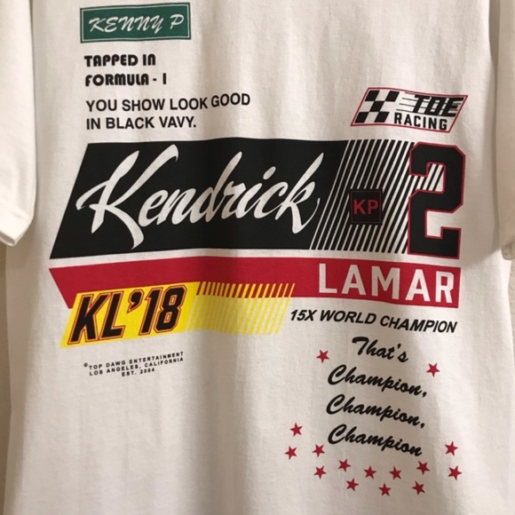 Limited Edition TDE Top Dawg Entertainment Kendrick Lamar KL18 Tee Size Medium - Picture 4 of 13